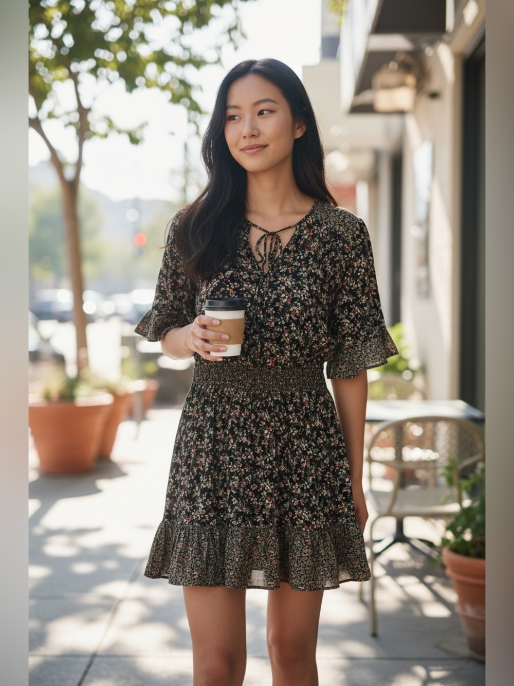Zara Floral Mini Dress | Size Small